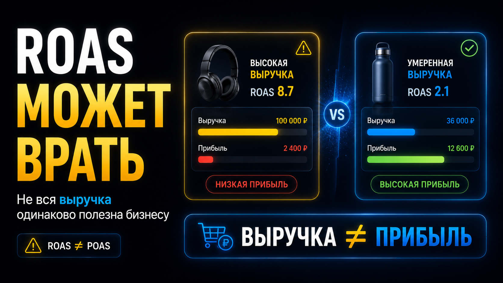 ROAS может врать. Особенно в e-commerce.