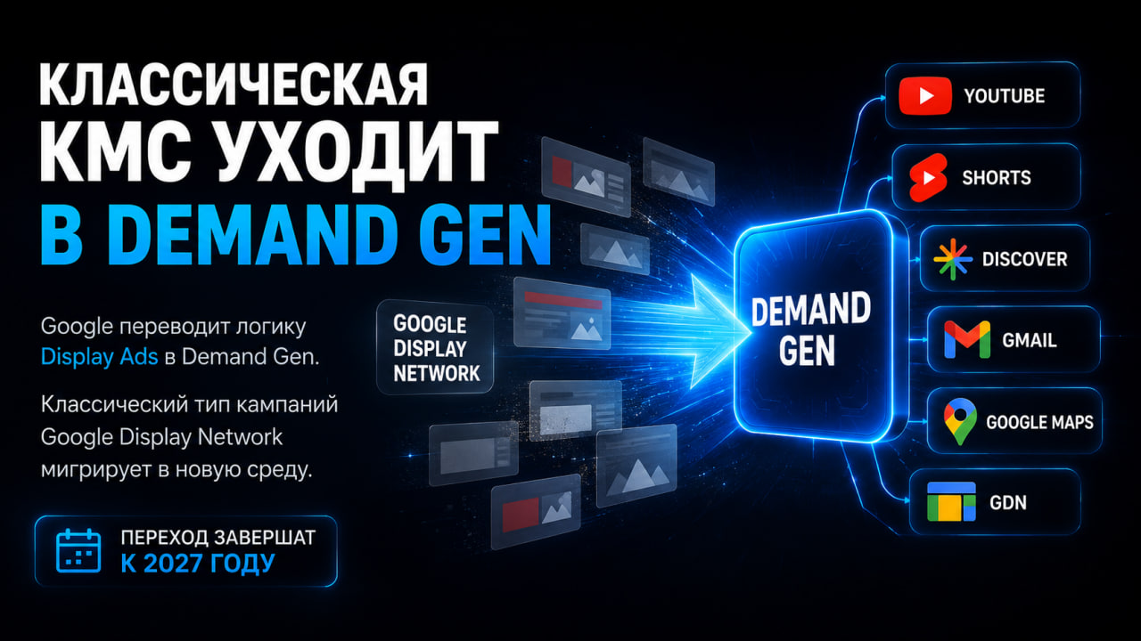 Классическая КМС уходит в Demand Gen